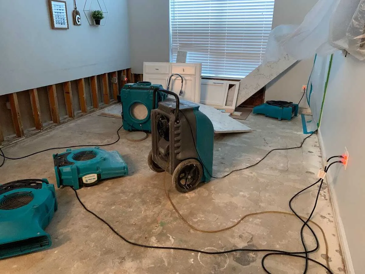 Dehumidifier in flood-cut room for Water Extraction & Removal in Rainbow Springs